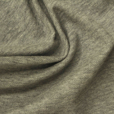 Heathered Grey Marl Piqué Knit, Cotton-Poly