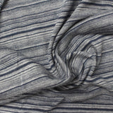 Dark Blue Stripes Jersey Knit, Polyester — photo 2