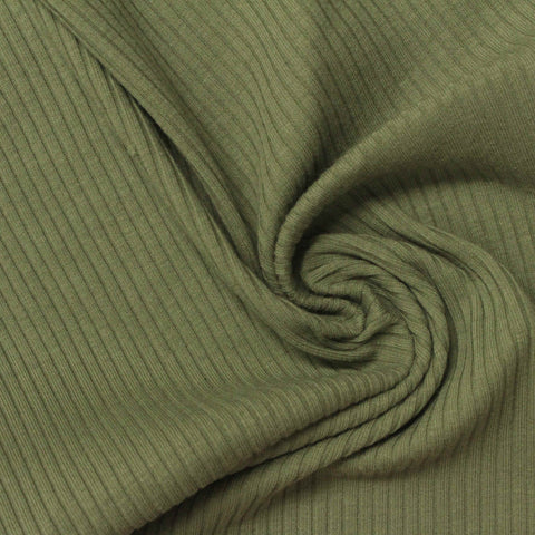 Rib Knit Fabric, 220 gsm, 120 cm — Green