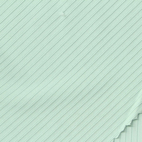 Polyester Stretch Rib Knit Fabric, 200 gsm, 165 cm — Green