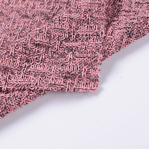 Pink Textured Chunky Knit, Polyester