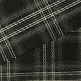 Dark Grey Plaid Woven, Poly-Viscose — photo 2
