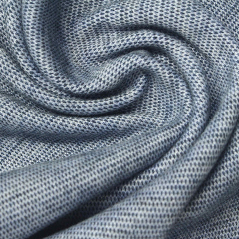 Blue Marl Interlock Knit, Polyester, 280 gsm