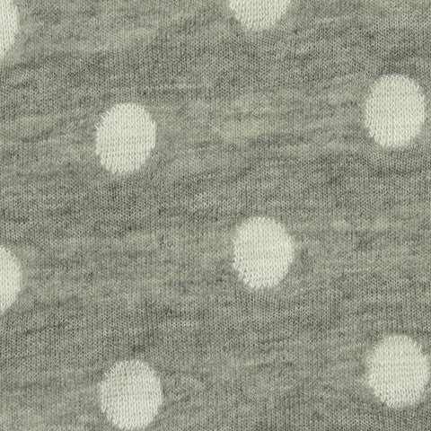 Grey Polka-Dot Jacquard, Viscose-Poly