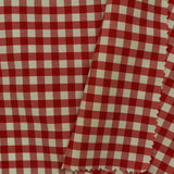 Red Gingham Knit, Cotton-Nylon — photo 2