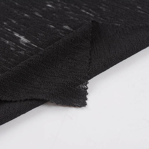 Black Marl Jersey Knit, Polyester, 161 gsm, ref EF-12193