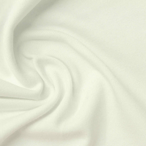100% Cotton Jersey Knit Fabric, 310 gsm, 185 cm — White