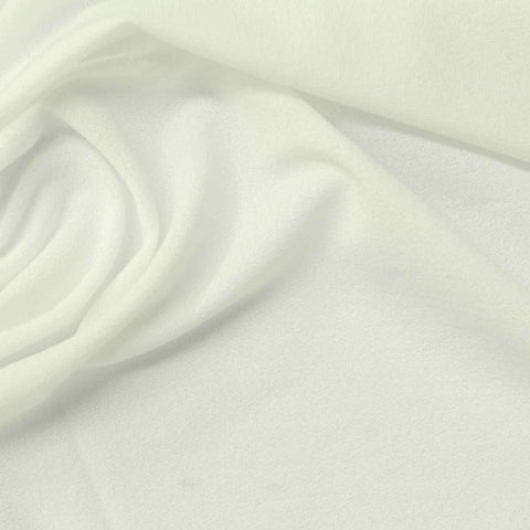 Polyester Stretch Linen-Look Fabric, 170 gsm, 150 cm — White