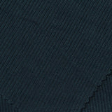 Polyester Viscose Stretch Rib Knit Fabric, 375 gsm, 120 cm — Navy — photo 2