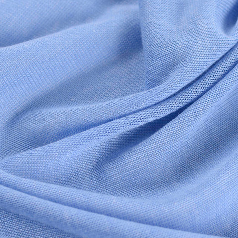 Polyester Viscose Jersey Knit Fabric, 128 gsm — Blue