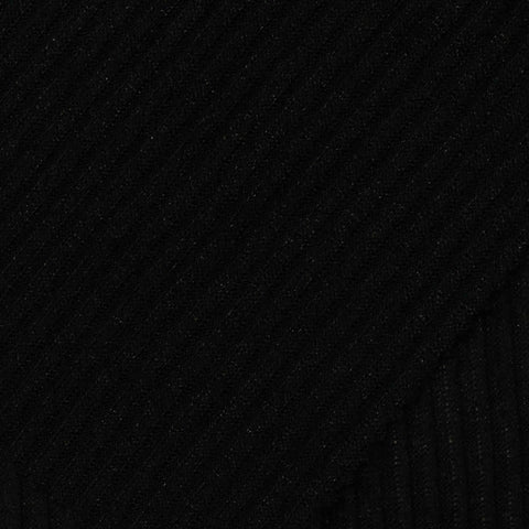 Viscose Stretch Rib Knit Fabric, 146 gsm, 180 cm — Black