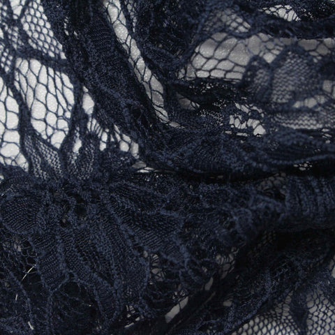 Navy Abstract Lace, Nylon