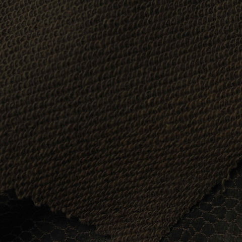 Brown Tone-on-Tone French Terry, Poly-Cotton