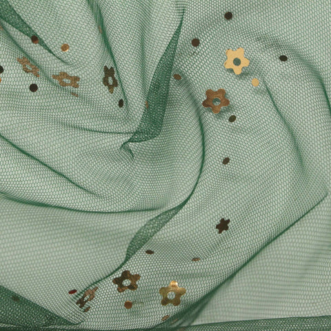 100% Polyester Mesh Fabric, 23 gsm, 150 cm — Green