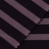 Dark Purple Horizontal-Stripe Jersey Knit, Poly-Viscose — photo 2