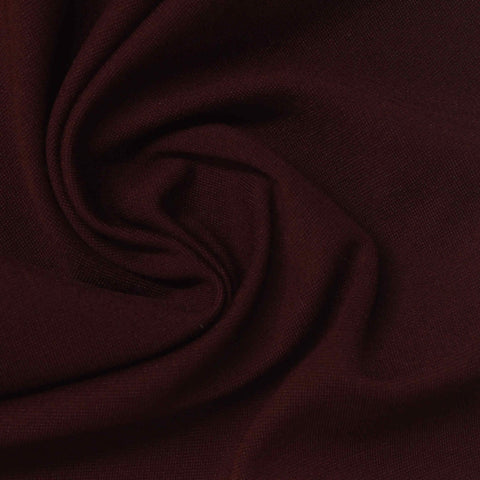 Cotton Nylon Stretch Ponte Knit Fabric, 235 gsm, 165 cm — Red
