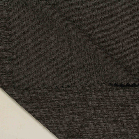 Dark Grey Marl Jersey Knit, Polyester, 160 gsm, 163 cm