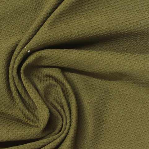 Green Marl Waffle Knit, Polyester