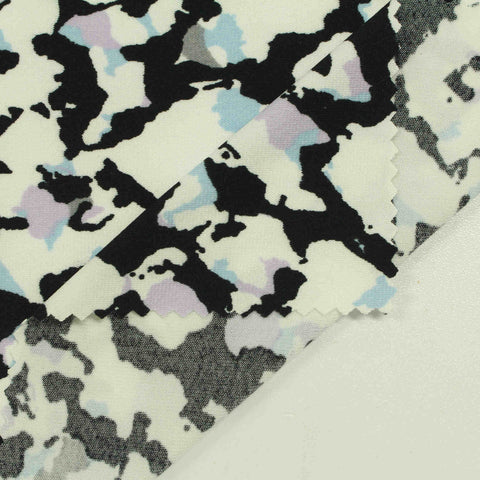 Black Animal Print Knit, Polyester, 195 gsm