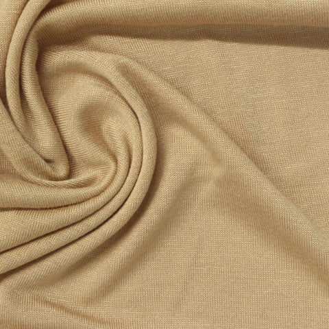 100% Viscose Jersey Knit Fabric, 140 gsm, 165 cm — Khaki
