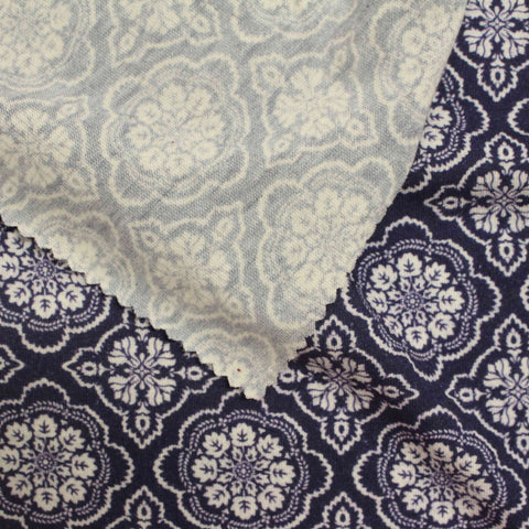 White Floral Jacquard, Modal-Cotton