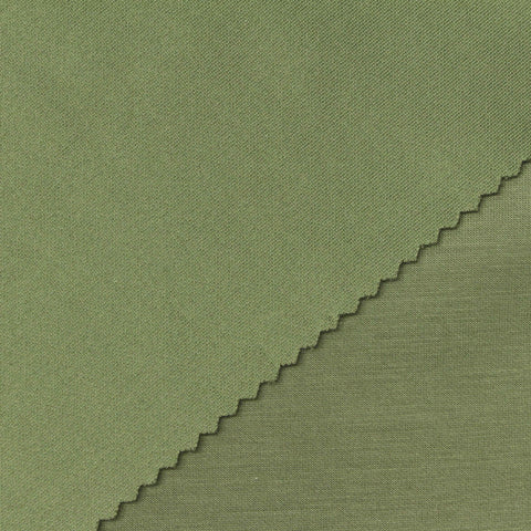Washed Polyester Modal Stretch Scuba Knit Fabric, 370 gsm, 160 cm — Green
