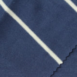Navy Horizontal-Stripe Jersey Knit, Poly-Viscose — photo 2