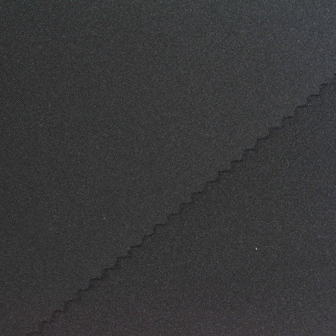 Polyester Stretch Sateen Fabric, 280 gsm, 150 cm — Black, ref EF-267558