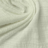 Polyester Viscose Stretch Crepe Fabric, 200 gsm — White — photo 2
