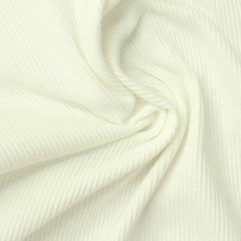 Cotton Stretch Rib Knit Fabric, 225 gsm, 140 cm — Beige