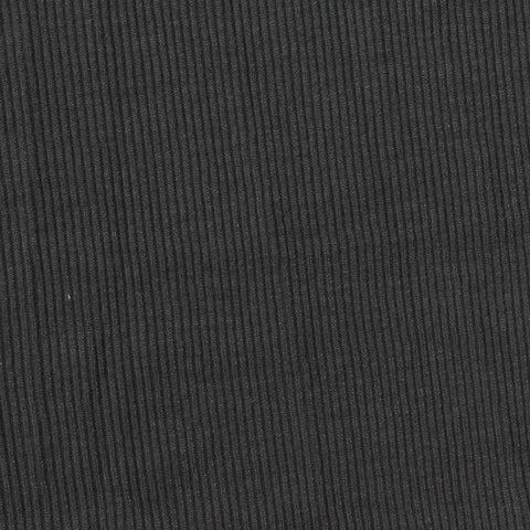 Viscose Stretch Rib Knit Fabric, 260 gsm, 120 cm — Black
