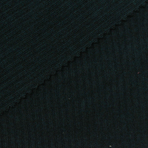 Polyester Viscose Stretch Chunky Knit Fabric, 240 gsm, 169 cm — Black