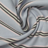 Pink Stripes Rib Knit, Viscose — photo 2