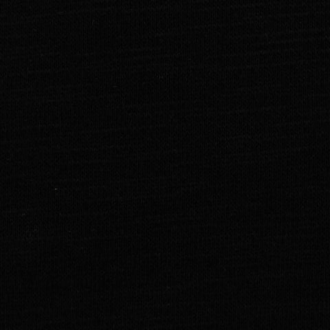 Slub Cotton Polyester French Terry Fabric, 370 gsm, 175 cm — Black