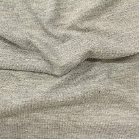 Light Grey Marl Jersey Knit, Poly-Viscose, 164 gsm