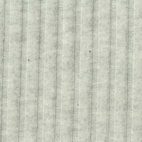 Grey Heather Rib Knit, Poly-Viscose