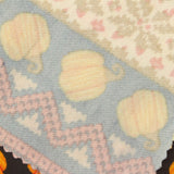Orange Geometric Milk Silk Knit, Polyester — photo 2