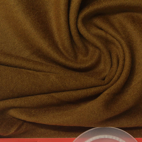 Brushed Viscose Polyester Stretch Rib Knit Fabric, 220 gsm, 170 cm — Khaki