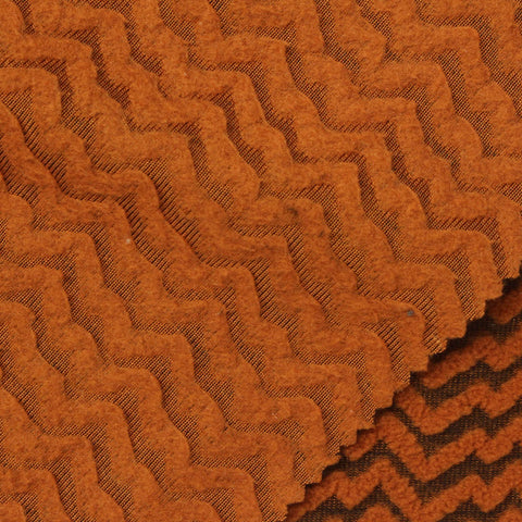 Orange Chevron Fleece, Polyester