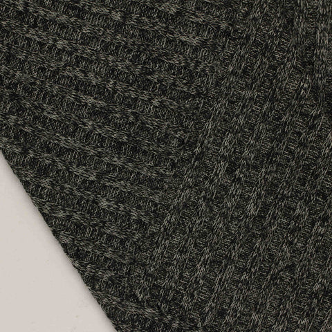 Dark Grey Marl Rib Knit, Polyester, 180 gsm, 160 cm