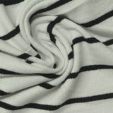 Black Horizontal-Stripe Chunky Knit, Poly-Viscose — photo 2