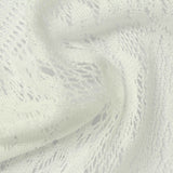 White Textured Warp Knit, Polyester — photo 2