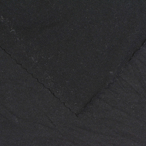 Polyester Acrylic Blend Stretch Jersey Knit Fabric, 120 gsm, 176 cm — Black