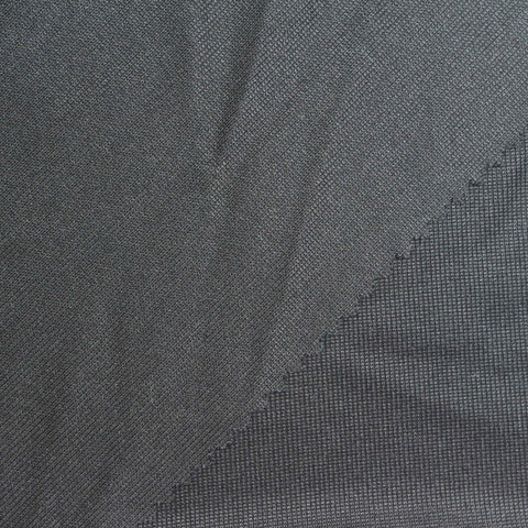 Dark Grey Marl Rib Knit, Polyester, 230 gsm, 200 cm