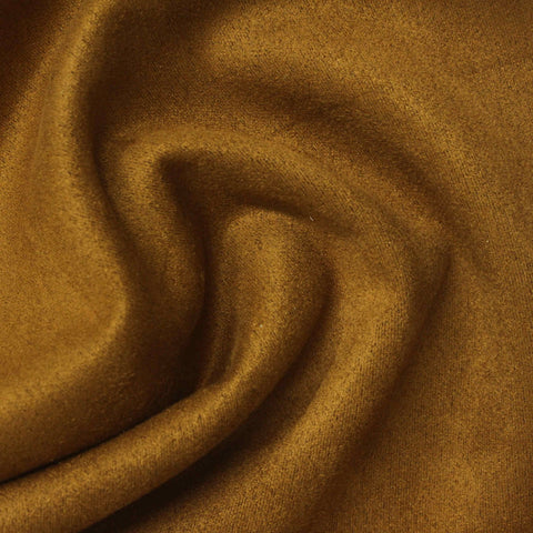 Polyester Stretch Faux Suede Fabric, 340 gsm, 155 cm — Khaki