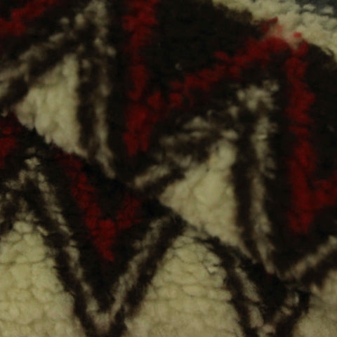 Cream Zigzag Minky, Polyester