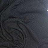 Tencel Lyocell Stretch Rib Knit Fabric, 175 gsm, 157 cm — Black — photo 2