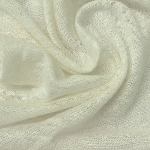 100% Linen Jersey Knit Fabric, 130 gsm, 158 cm — Beige