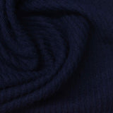 Brushed Polyester Stretch Waffle Knit Fabric, 220 gsm, 145 cm — Navy — photo 2