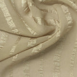 Beige Vertical-Stripe Chiffon, Polyester — photo 2
